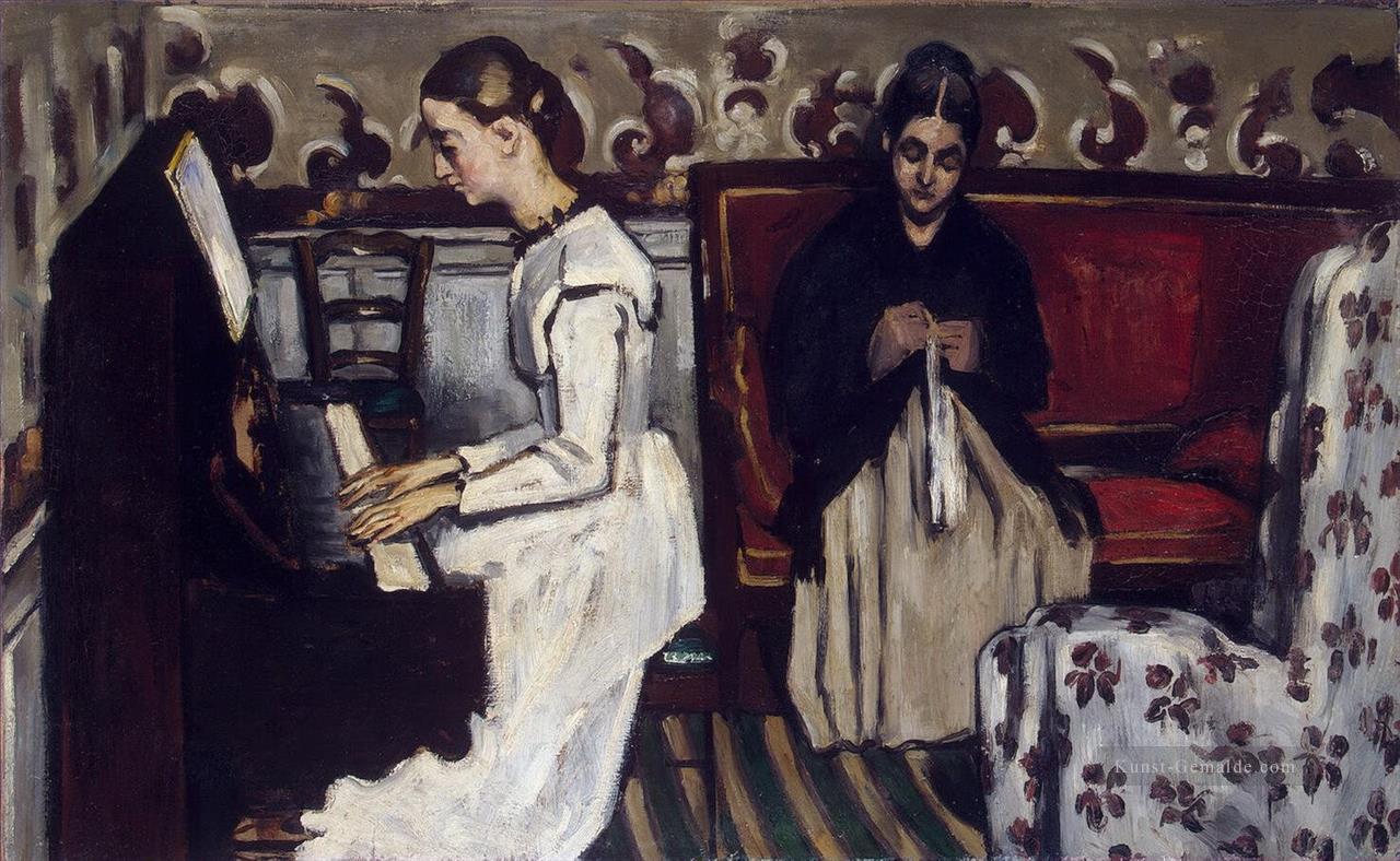 Mädchen am Klavier Paul Cezanne Ölgemälde